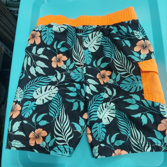 Cat and Jack Small 6/7 swim shorts trunks boys target adjustable floral beach - Picture 2 of 6